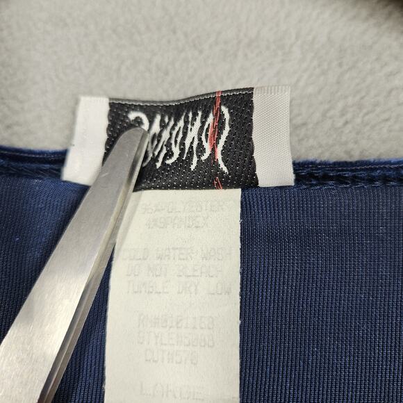 VTG Velvet Tunic Top Womens Large Blue Beaded Y2K Whimsigoth Rose USA Janana's - Picture 7 of 13